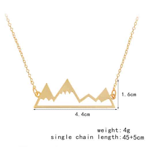 Minimalistlik mäetippude kujulise ripatsiga kaelaehe