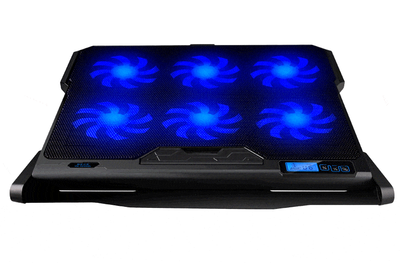 ICE COOREL Laptop cooler 2 USB Ports and Six cooling Fan laptop cooling pad Notebook stand For 12-15.6 inch fixture for laptop 15