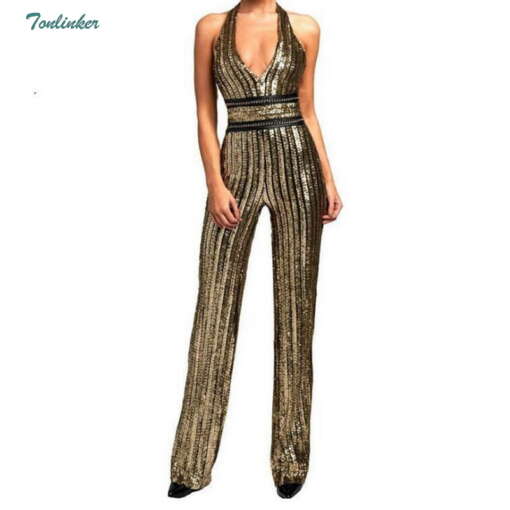 Stiilne kuldne jumpsuit