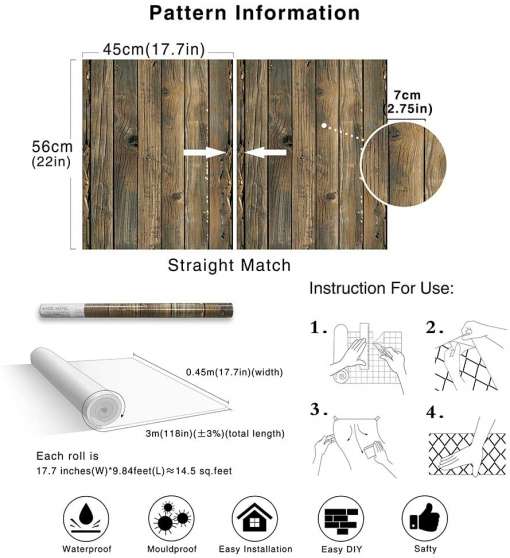 Puidumustriline PVC tapeet