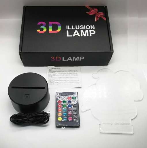 3D illusiooniga lamp "Jalgpallur"