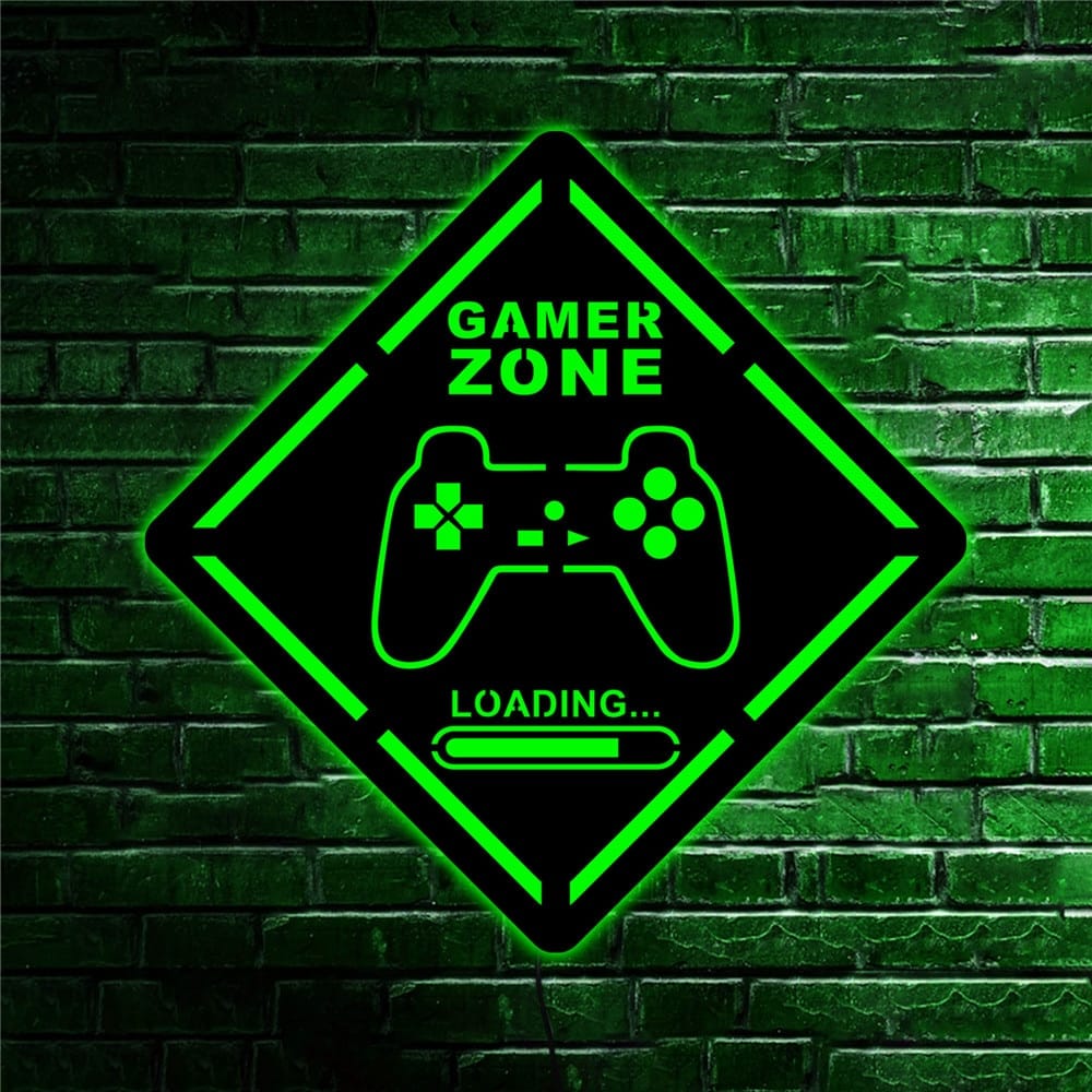 Seinalamp "Gamer zone"