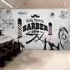 Tapeet "Barber shop"