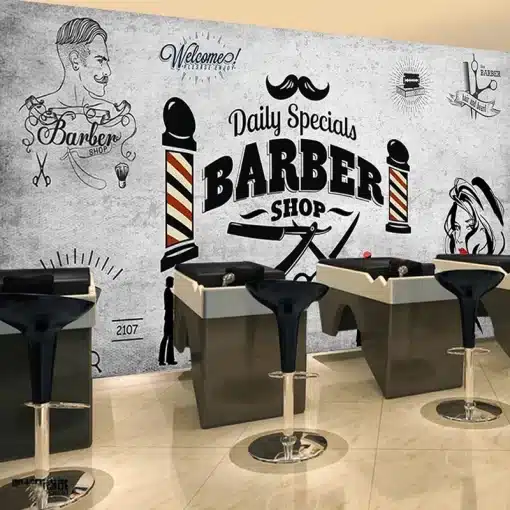 Tapeet "Barber shop"